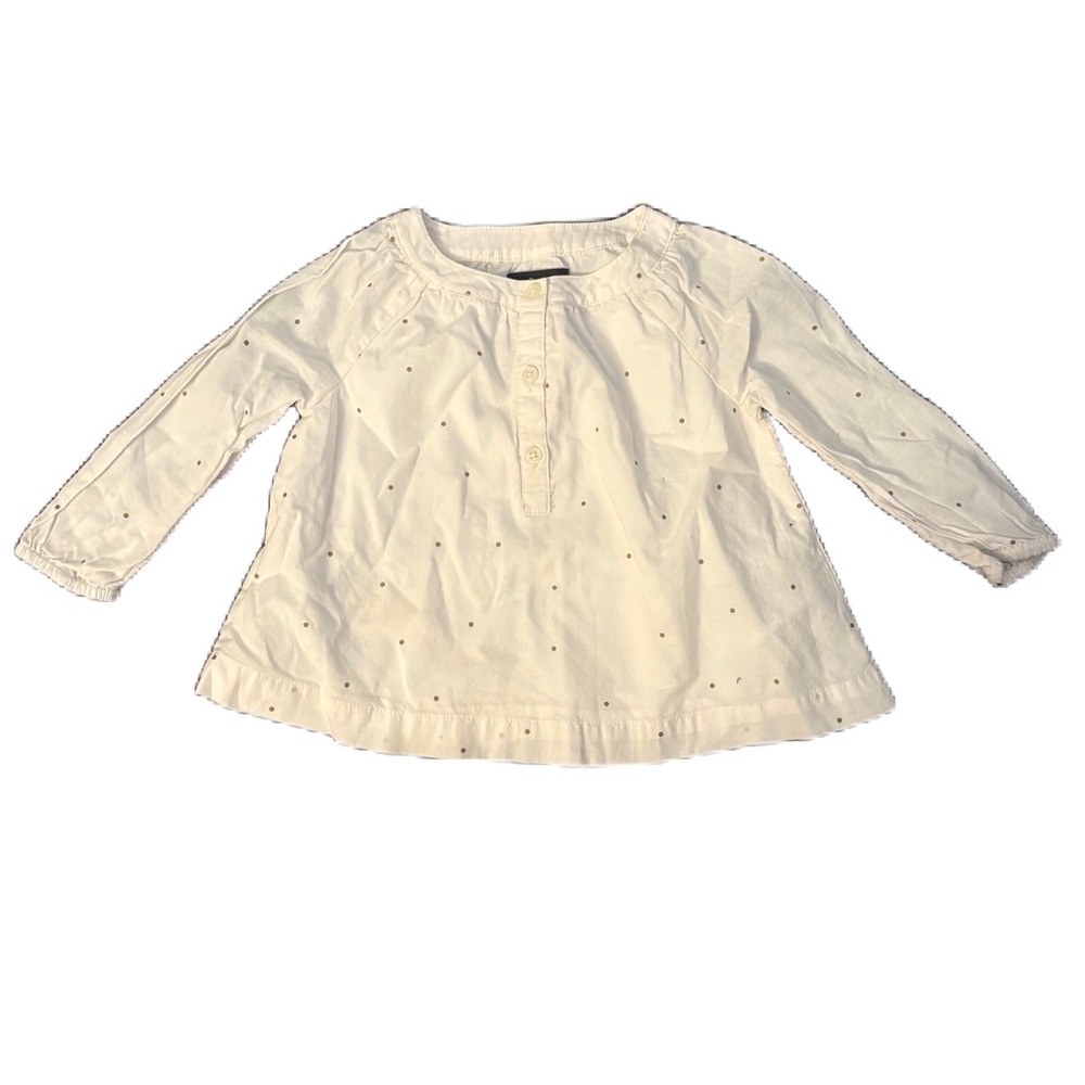 Gap Kids White Long Sleeve Top - 6-12 months